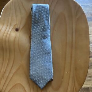 Calvin Klein Light Gray Tie with Micro Dot Pattern